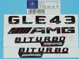 Gloss Black Flat " GLE43 AMG BITURBO" Trunk Embl Badge Sticker for Mercedes