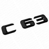 15-16 C 63 AMG Letter Emblem Rear Trunk 3D Logo Badge Decorate Sport Gloss Black
