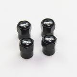 Compatible with Ford Mustang 4Pcs Tire Valve Stem Caps Black Anodized Aluminum