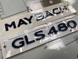 Gloss Black GLS480 Number Trunk Letters Badge Emblems Sticker For Maybach