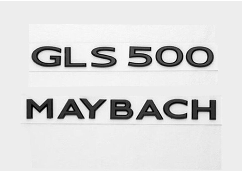 Gloss Black GLS500 Maybach Number Trunk Letters Badge Emblems Sticker For Benz