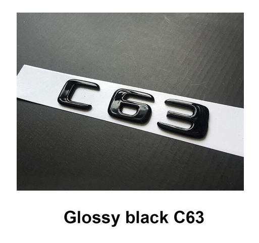 For MERCEDES C63 Car Rear Sticker Trunk Emblem Boot Back Letters Gloss Black