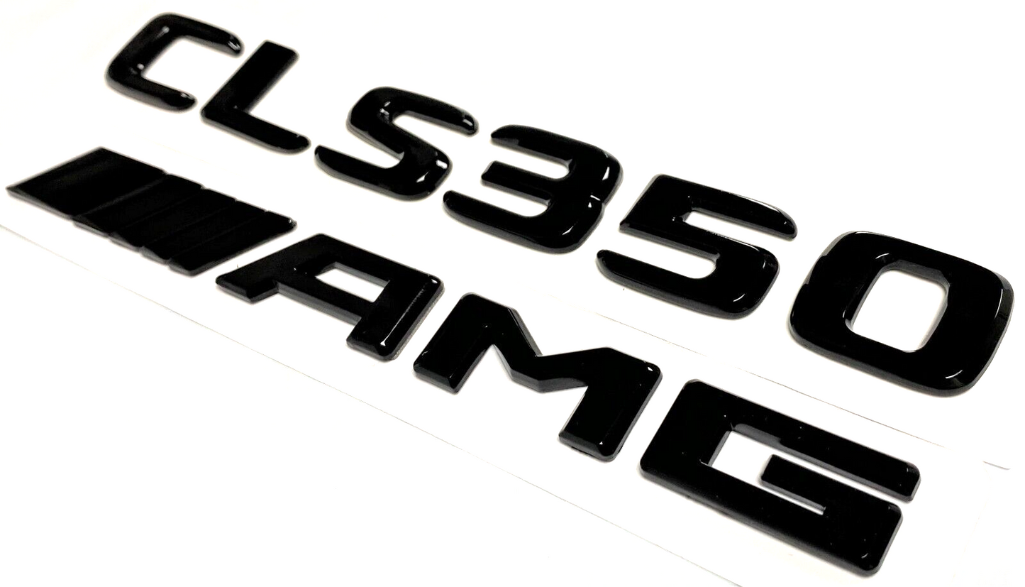 BLACK CLS350+AMG FOR MERCEDES REAR TRUNK EMBLEM BADGE NAMEPLATE DECAL NUMBERS