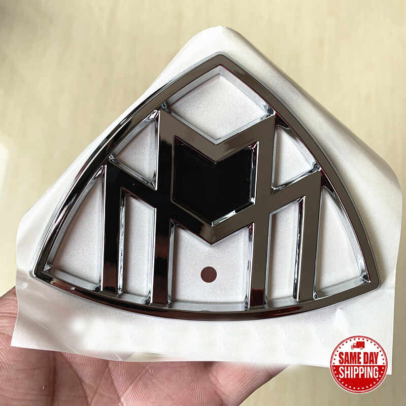 hooded Bright Silver badge rear badge vertical For Maybach S-Class W222