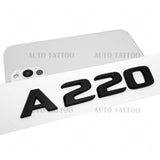 A220 AMG Sport Letter Emblem 3D Trunk Logo Nameplate Badge Decorate Matte Black