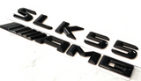 2X GLOSS BLACK SLK55+AMG FOR MERCEDES SLK55 REAR TRUNK EMBLEM BADGE NAMEPLATE