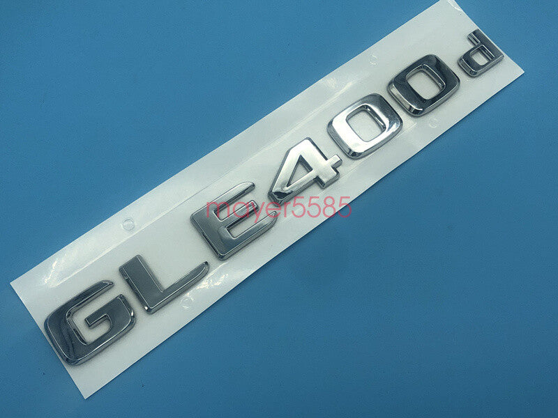 Chrome " GLE400d " Number Letters Rear Trunk Badge Emblem for Mercedes Benz GLE