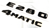 2X BLACK E280+4MATIC FOR MERCEDES E280 REAR TRUNK EMBLEM BADGE NAMEPLATE