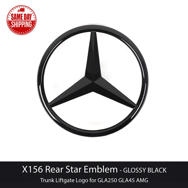 Gloss Black Rear Boot Emblem Star Badge For MB GLA Class GLA220 GLA200 X156