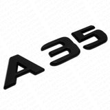 A35 AMG Letter Emblem 3D Trunk Logo Nameplate Badge Decorate Sport Matte Black