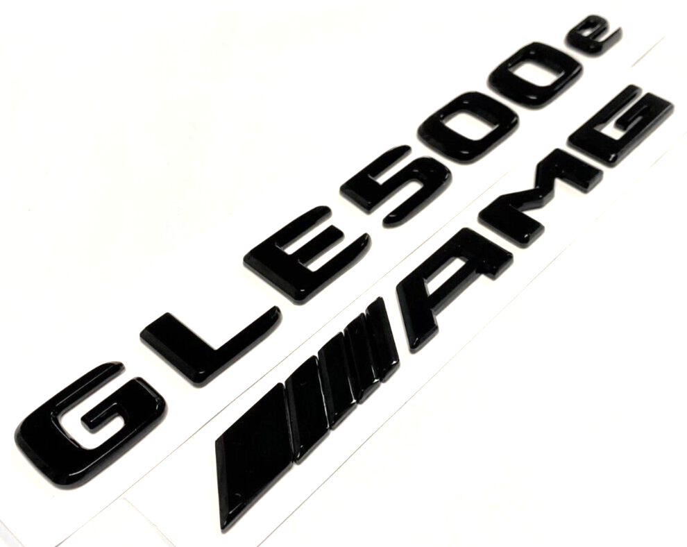 GLE500e+AMG Gloss BLACK FOR MERCEDES LIFTGATE REAR TRUNK EMBLEM BADGE NAMEPLATE