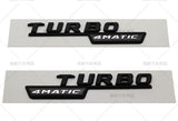 TURBO 4MATIC Fender AMG Emblem MATTE Black Badge For Mercedes Benz E53 CLS53
