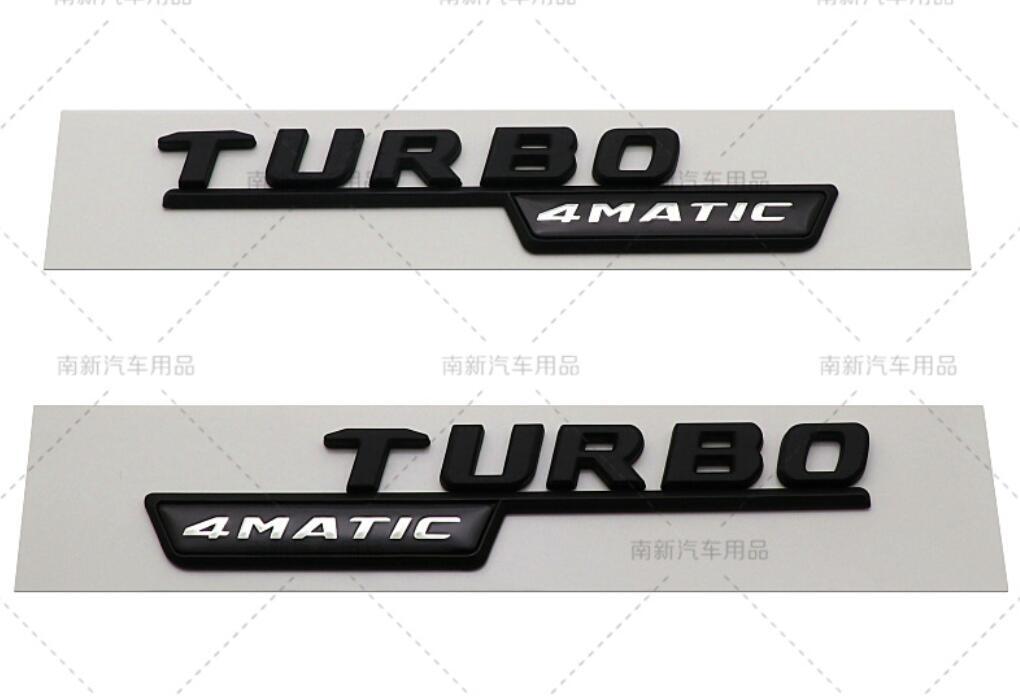 TURBO 4MATIC Fender AMG Emblem MATTE Black Badge For Mercedes Benz E53 CLS53