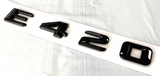 1PCS GLOSS BLACK E420 FOR MERCEDES E420 REAR TRUNK EMBLEM BADGE NAMEPLATE