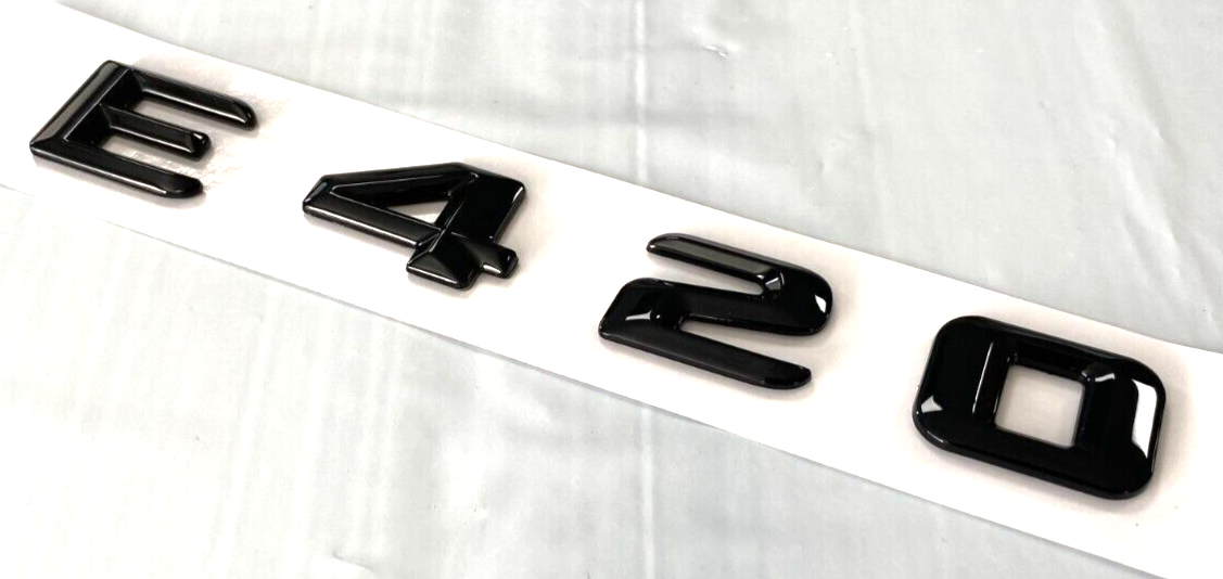 1PCS GLOSS BLACK E420 FOR MERCEDES E420 REAR TRUNK EMBLEM BADGE NAMEPLATE