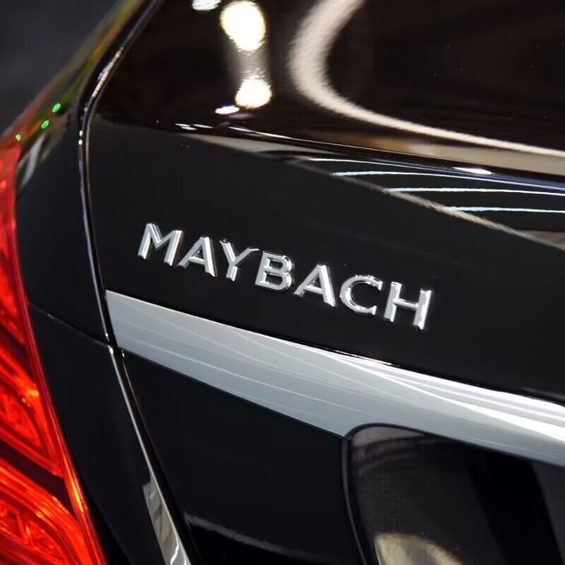 4pcs Chrome For " MAYBACH " Emblem Auto Side Fender Badge for Mercedes-Benz S400