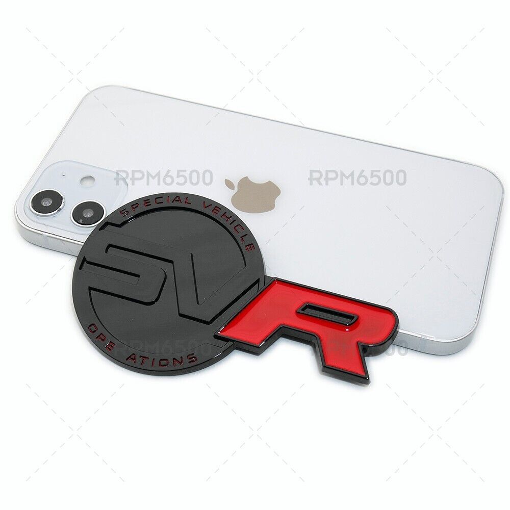 Land Rover 3D Car SVR Special Vehicle Operations Black Logo Badge Emblem Sport