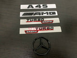 Gloss Black Red TURBO 4MATIC A45 AMG Rear Star Emblem replacement Badge W176
