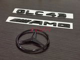Gloss Black GLC43 AMG and Rear Star replacement PACKAGE Badge Sticker X253 GLC