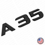A35 AMG Letter Emblem 3D Trunk Logo Nameplate Badge Decorate Sport Gloss Black