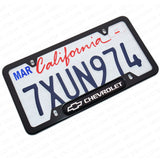 Black Stainless Steel Front Rear For Chevrolet License Plate Frame Cover Gift