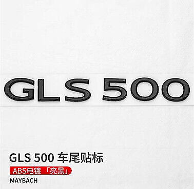 Gloss Black GLS500 Maybach Number Trunk Letters Badge Emblems Sticker For Benz
