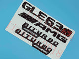 Gloss Black Flat "GLE63s AMG BITURBO" Trunk Embl Badge Sticker for Mercedes Benz