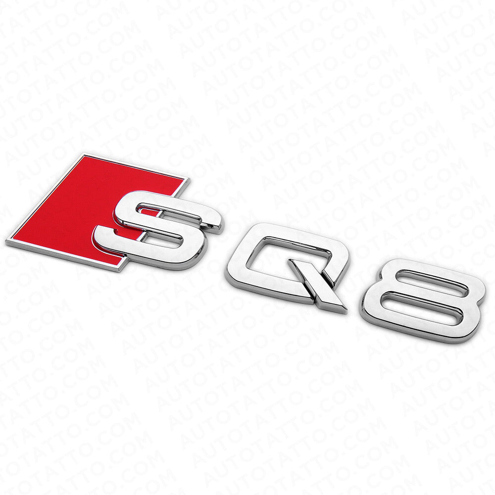Audi SQ8 OEM Chrome Rear Letter Liftgate Nameplate Trunk Emblem Badge Sport