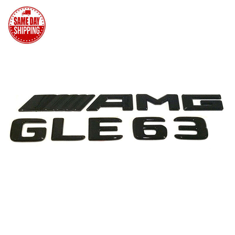 Gloss Black GLE63S+AMG For MERCEDES BENZ W166 W167 GLE63 REAR TRUNK EMBLEM BADGE