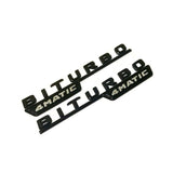 2017+ BiTurbo 4Matic Gloss Black AMG Fender Emblem For MB C43 C63 E43 E63 Badge