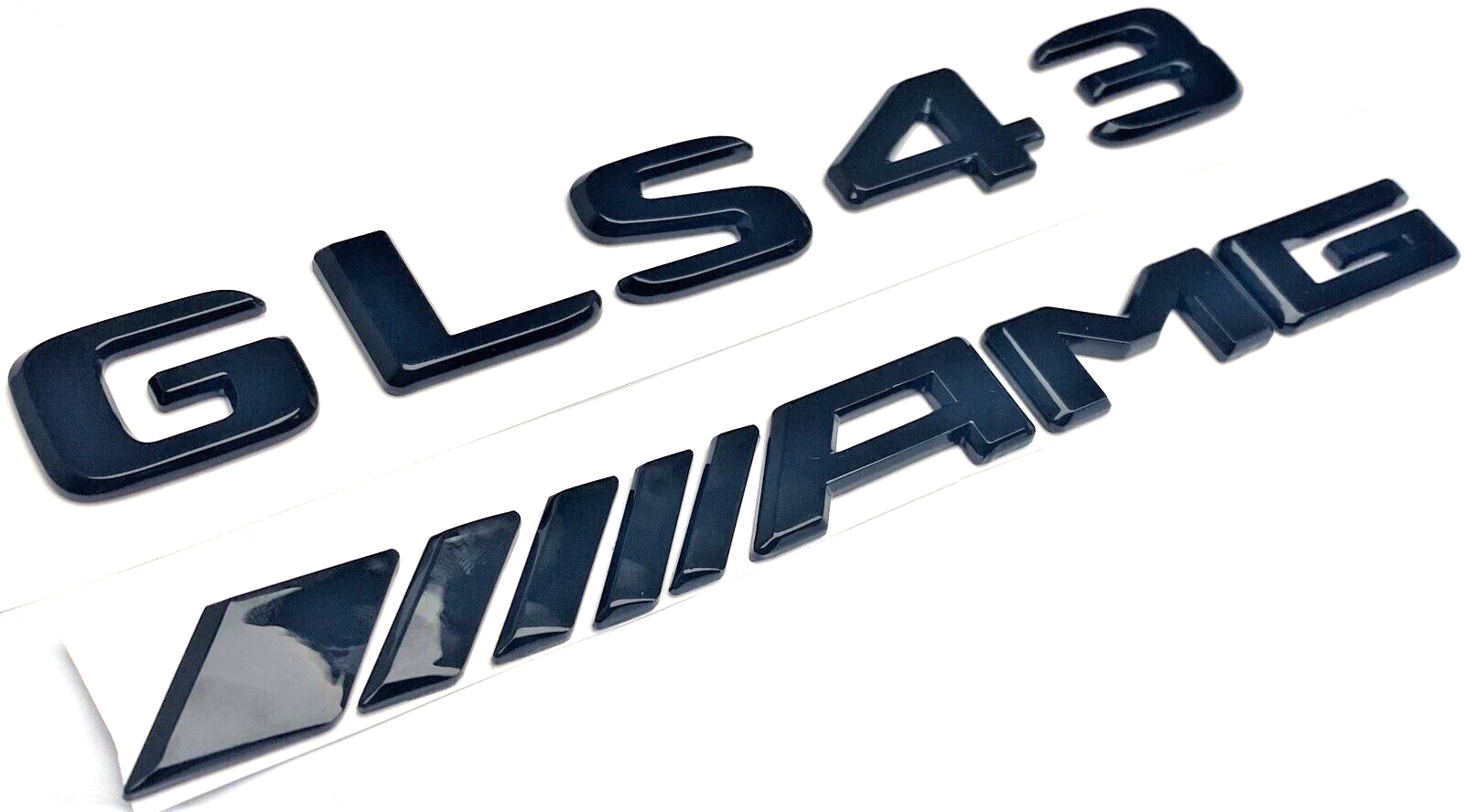 #2 BLACK GLS43 + AMG REPLACEMENT FOR MERCEDES REAR TRUNK EMBLEM BADGE DECAL LID