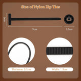 100 PCS Nylon Universal Cable Tie Buckle，Heavy Duty Self-Locking Zip Ties Holder