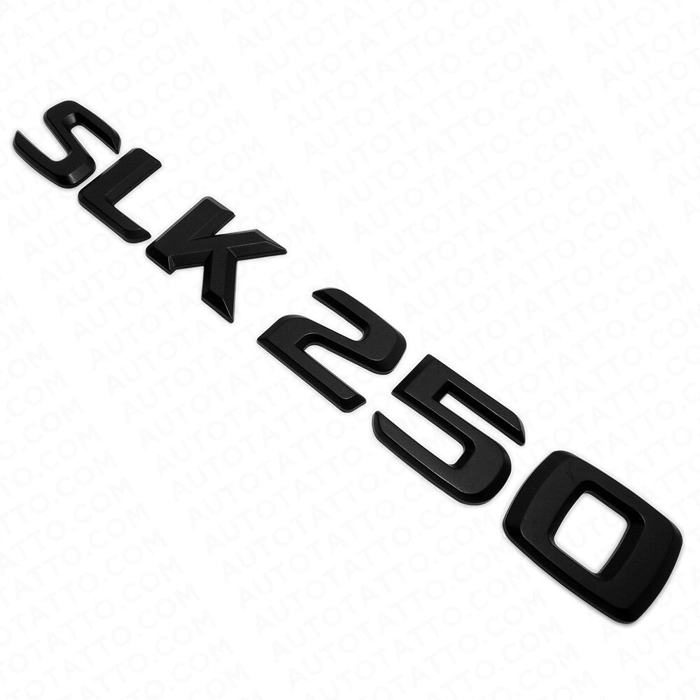 12-14 SLK 250 AMG Letter Emblem Trunk Logo Nameplate Badge Decorate Sport Black