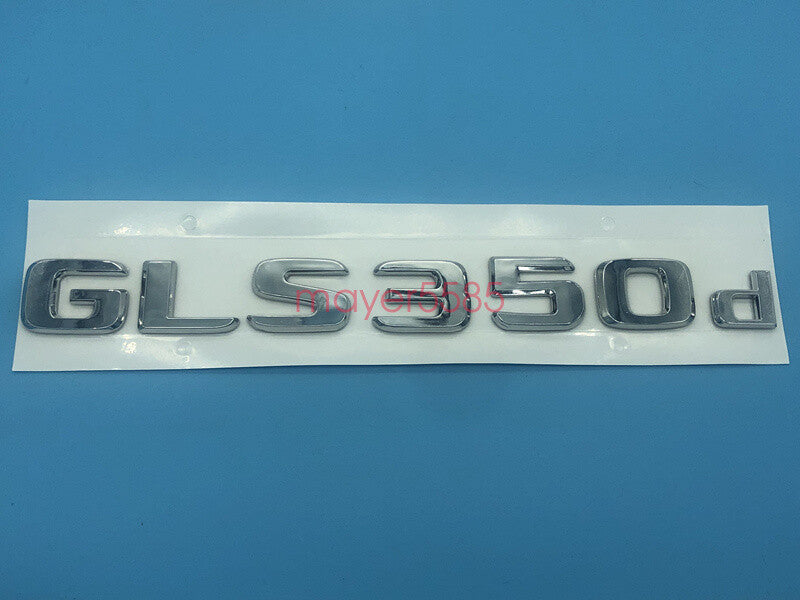 Chrome " GLS350d " Number Letters Rear Trunk Badge Emblem for Mercedes Benz GLS