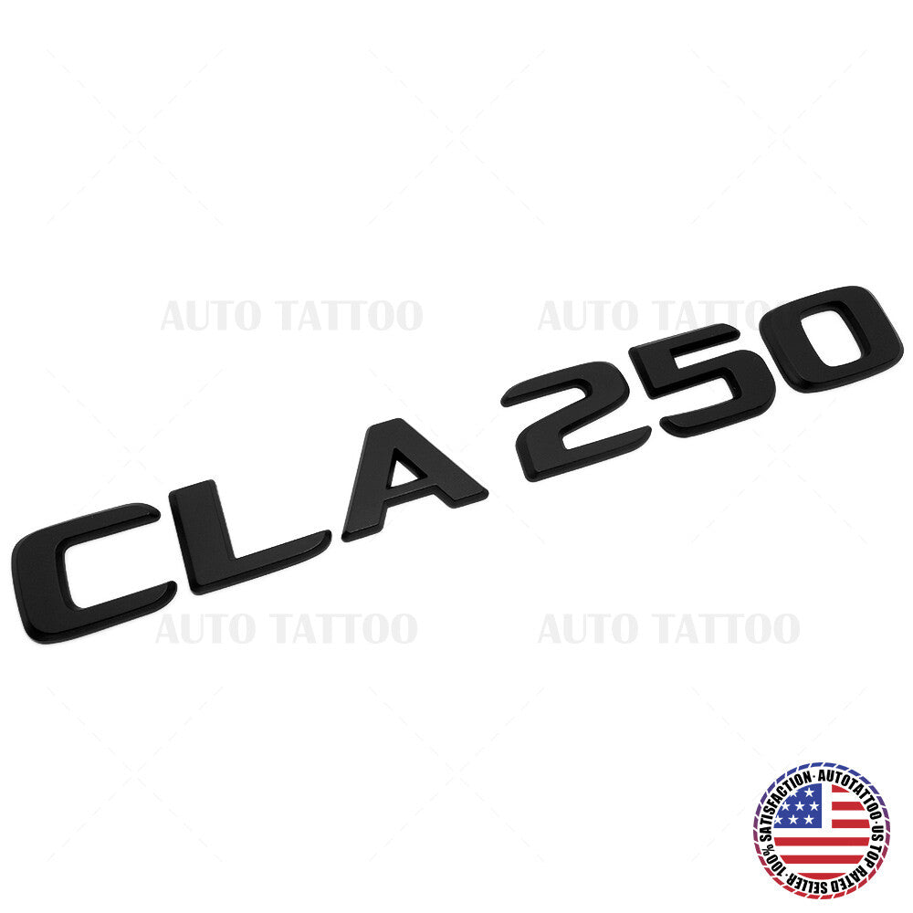 17-21 CLA 250 Emblem Trunk Lid Letter Logo Nameplate Badge Decorate Matte Black