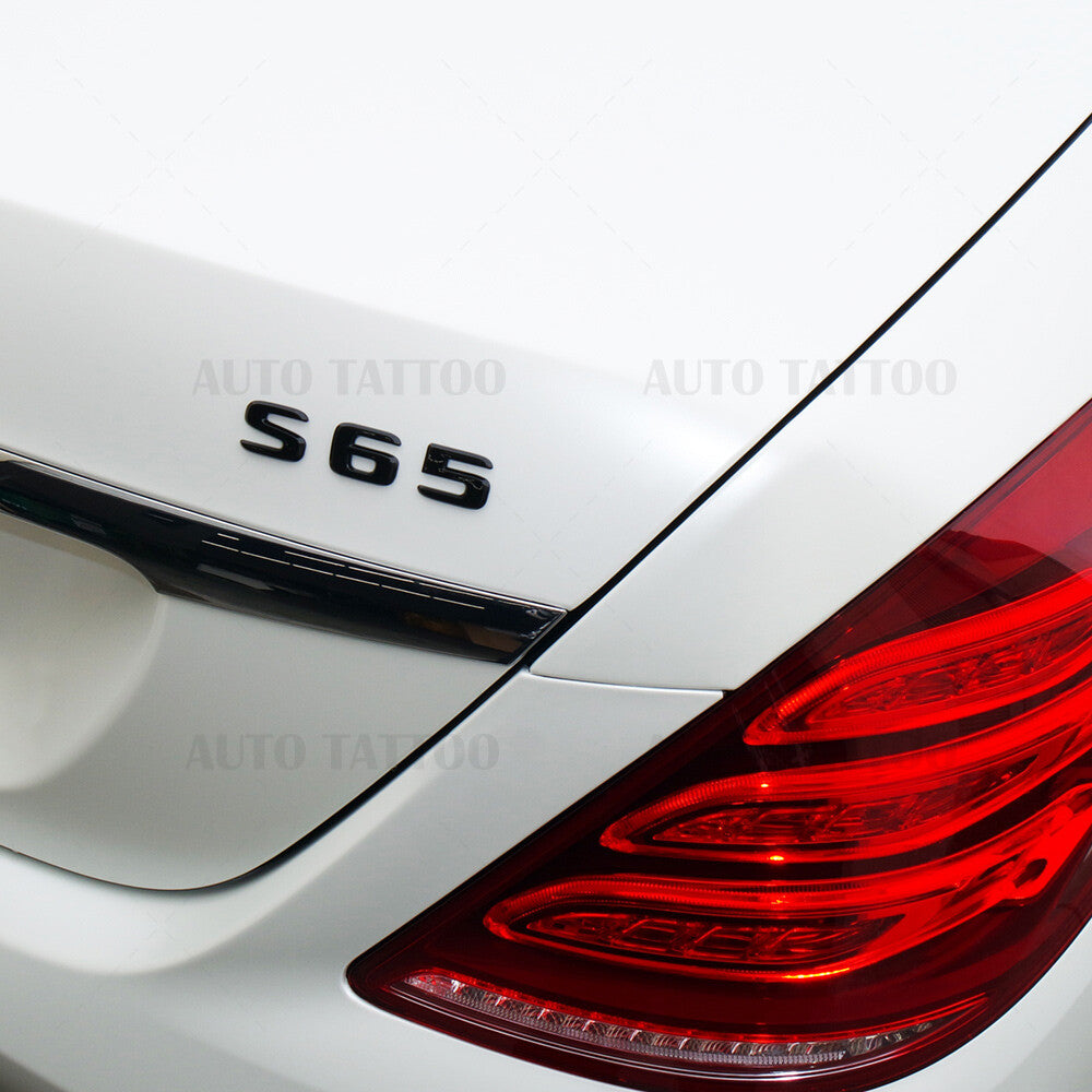 18-21 S 65 AMG Letter 3D Emblem Trunk Logo Nameplate Badge Decorate Gloss Black