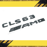 CLS C218 MATTE BLACK SET CLS63 + AMG REAR TRUNK BADGES EMBLEMS STICKER
