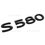 Mercedes-Maybach S 580 AMG Letter Emblem Trunk Logo Nameplate Badge Gloss Black