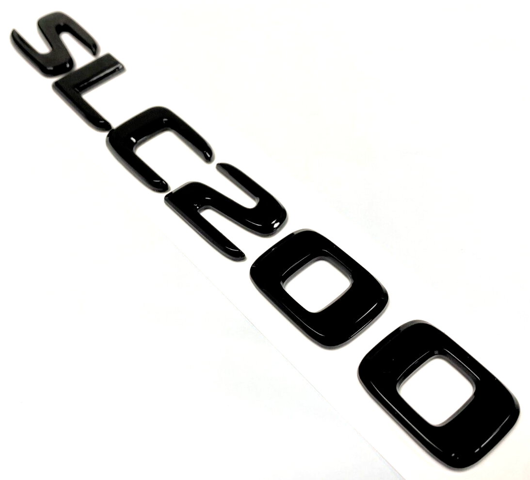 SLC200 GLOSS BLACK FOR MERCEDES REAR TRUNK EMBLEM BADGE NAMEPLATE DECAL LETTERS