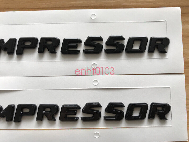 Glossy Black V8 KOMPRESSOR Car Sticker perform Badge Fender Side Grill For Benz
