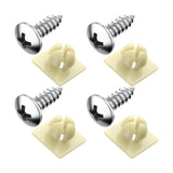 License Plate Screws with Nylon Inserts - Stainless Steel Rust Proof License ...