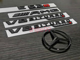 Gloss Black E63S AMG Biturbo 4matic+ emblem Rear Trunk Star badge For W213 E63