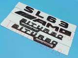 Flat Gloss Black " SL63 AMG BITURBO" Emblem Badge Sticker for Mercedes Benz SL63