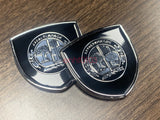 2pcs Black AFFALTERBACH Club 3D Logo FOR Mercedes Benz Car Body Emblem Badge