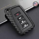 Carbon Fiber Style For Lexus Remote Key Fob Case Shell + Keychain Protect GIft