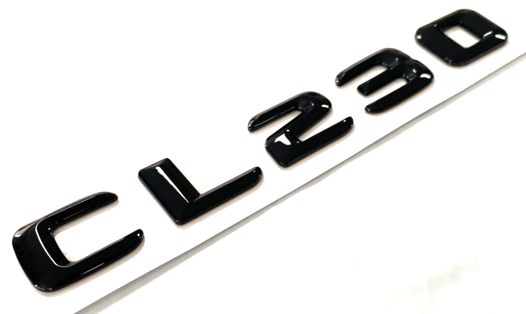 CL230 GLOSS BLACK FOR MERCEDES REAR TRUNK EMBLEM BADGE NAMEPLATE DECAL NUMBERS
