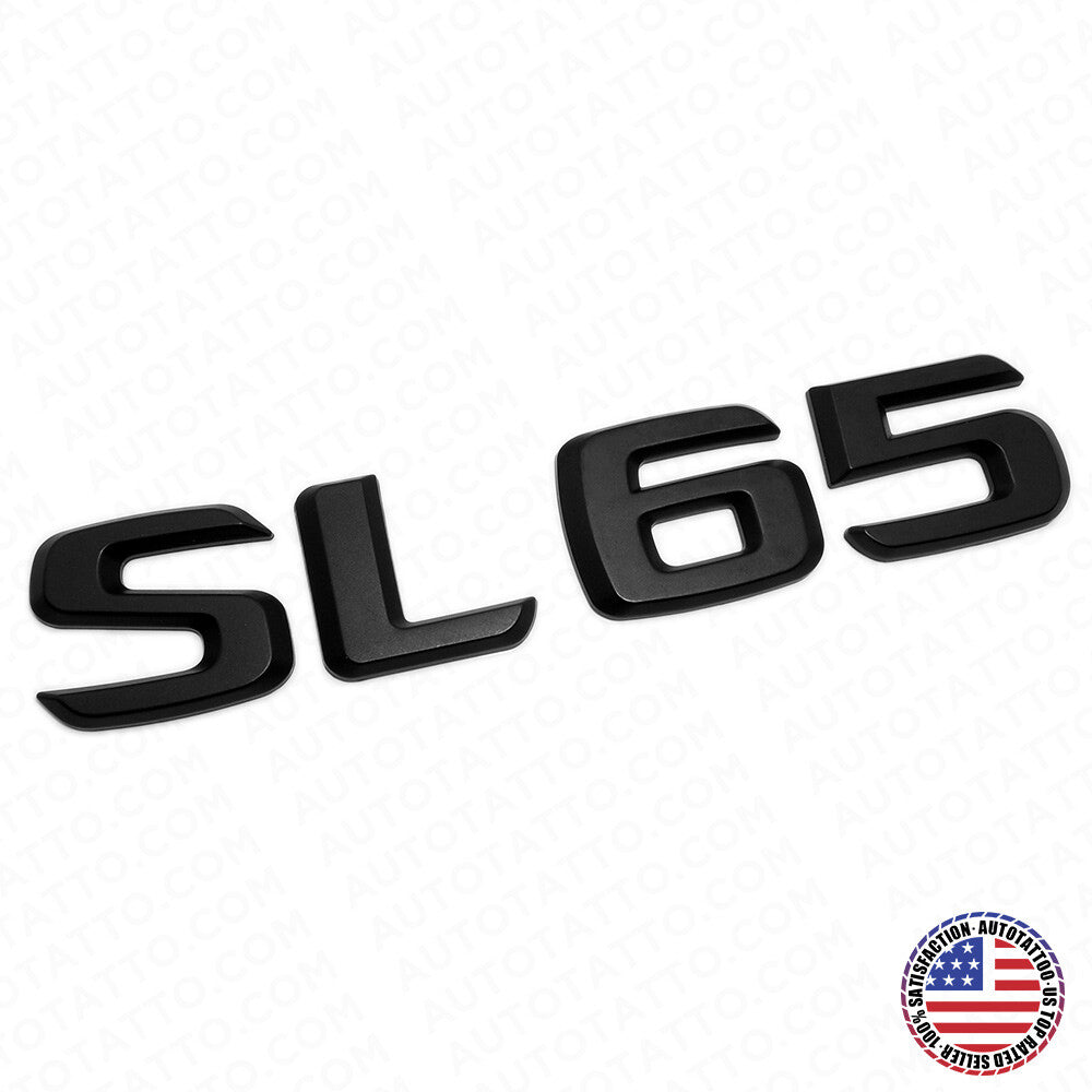 05-14 SL 65 AMG Letter Emblem Trunk Logo Nameplate Badge Decorate Sport Black