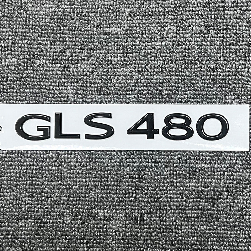 Gloss Black GLS480 Number Trunk Letters Badge Emblems Sticker For Mercedes Benz