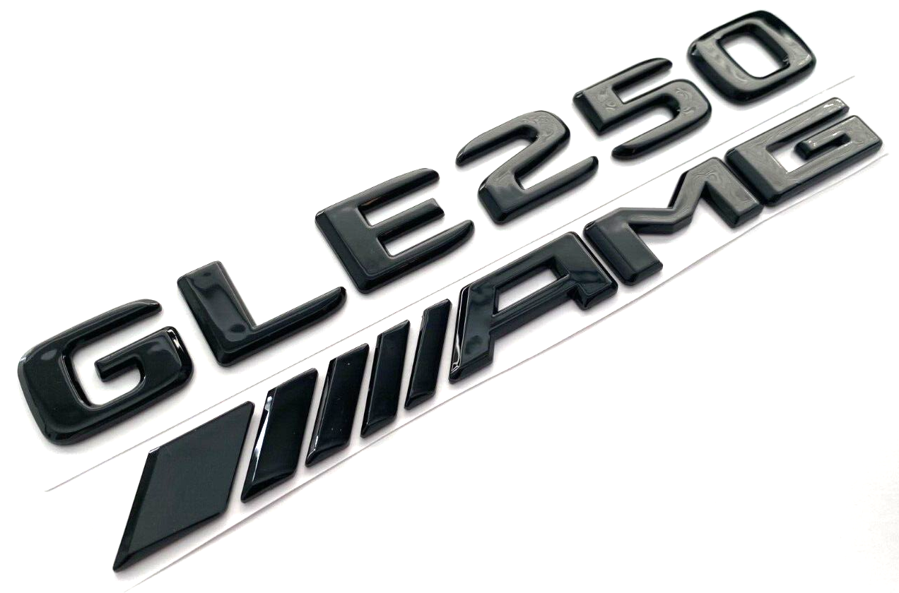 GLE250+AMG BLACK FOR MERCEDES REAR TRUNK EMBLEM BADGE NAMEPLATE DECAL NUMBERS