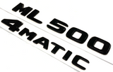 BLACK ML500+4MATIC FOR MERCEDES REAR TRUNK EMBLEM BADGE NAMEPLATE DECAL NUMBER